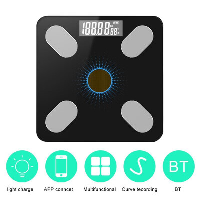

APP BT Body Intelligent Fat Scales Solar-Power Weight Scale High Precision Gift for Family Body Health Care