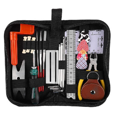 

Guitar Repairing Tool Set Maintenance Cleaning Tool Kit String Organizer Action Ruler Gauge Measuring Tool