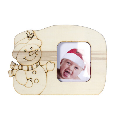 

Siaonvr New wooden Christmas Photo Frame Decorations Photo Ornament Table Decor