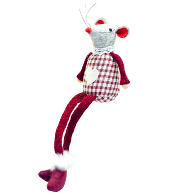 

Christmas Plush Long-legged Mouse Doll Doll Cute Christmas Decoration Cartoon Mouse Ornament Xmas Gift Christmas Party Decor