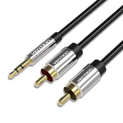 

VENTION RCA Jack Cable 35mm Jack to 2 RCA Audio Cable 15m 2RCA Cable For Edifer Home Theater DVD RCA to 35mm AUX Cable Black-1