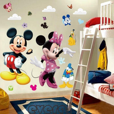 

DIY Large Mickey Mouse Minnie PVC Wall Sticker Decals Kids Nursery Home Decor