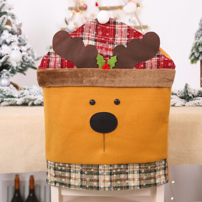 

Tailored 1pc Christmas Decoration Chair Covers Dining Seat Santa Claus Home Party Decor