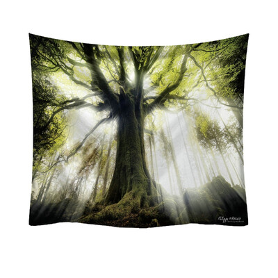 

Toponeto Fashion Tapestry Green Leaf Pattern Fresh Style Decorative Tapestry Home Decor