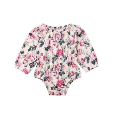 

Newborn Toddler Baby Girl Clothes Floral Bodysuit Romper Jumpsuit Outfits