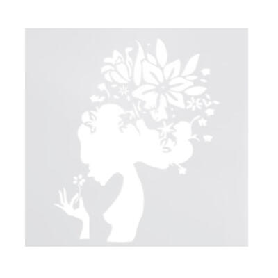 

Plastic DIY Flower Girl Print Spray Mold Coffee Cake Stencil Mould Template