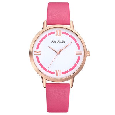 

Fanteeda FD146 Roman Digital PU Leather Quartz Watch