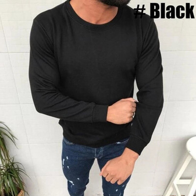 

Toponeto Fashion Mens Solid Color Sport Round Neck Casual Long Shirts Top Blouse
