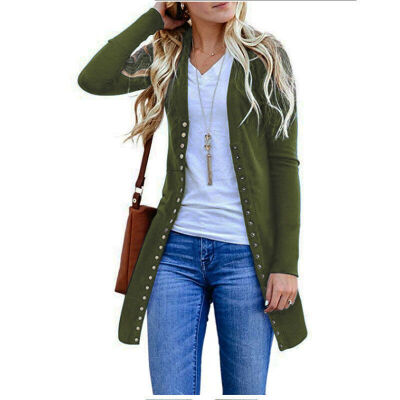 

Womens Long Sleeve Casual Knitted Sweater Jumper Cardigan Knitwear Outwear Tops