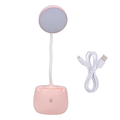 

LED Desk Lamp Eye-caring Booklight 3 Levels of Brightness Touch Control Office Lamp 360°Flexible With Phone Stand&Pen Containe
