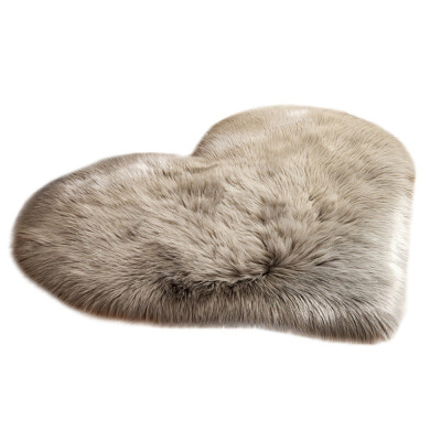 

3040CM Soft Artificial Sheepskin Rug Chair Cover Bedroom Mat Heart Shaped Wool Warm Hairy Carpet Seat Textile Fur Rugs