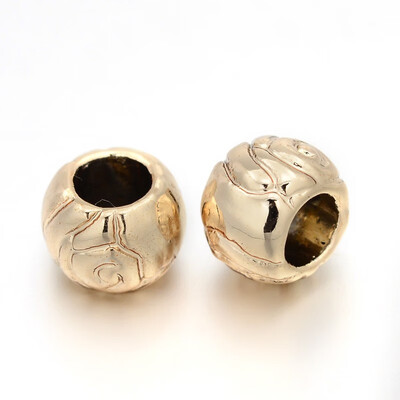 

Cadmium Free & Nickel Free & Lead Free Unfading Alloy European Beads Large Hole Rondelle Beads Golden 9x65mm Hole 45mm