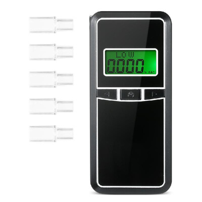 

Digital Alcohol Breath Tester Breathalyzer Portable Digital Alcohol Tester with 5pcs Transparent Mouthpieces AT8000