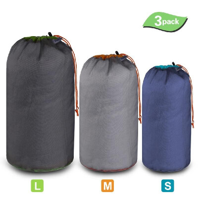 

3pcs Outdoor Drawstring Bag Reusable Tent Peg Pouch Home Camping Travel Storage Pack