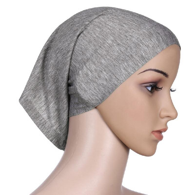 

New Fashion Muslim Hijab Turban Islamic Bonnet Underscarf Inner Cap Solid Color Tube Hat Elastic Headwear