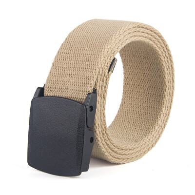 

Unisex belt fashion Prevent allergy Plastic Automatic buckle canvas Men belt outdoor casual solid color canvas Man & Women belt