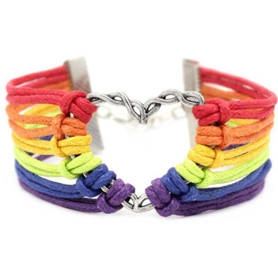 

Well-Made Gay Pride Gay Rainbow Bracelet Hand Circle Unisex Hand Loop Hot Gift for Women & Girls