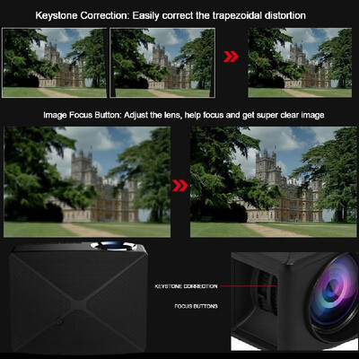 

C80 LED LCD Projector 1080P Home Theater 2800 Lumens Media Player 180 Inches Image Size 1280 720P 100001 Dynamic Contrast Ratio