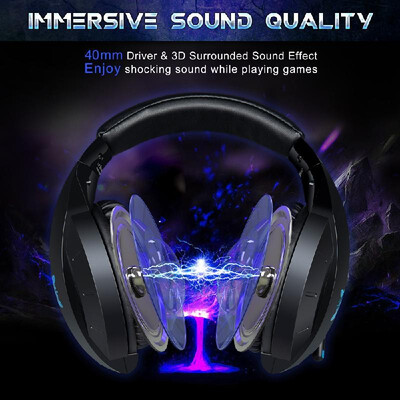 

ONIKUMA K7 35mm Gaming Headset for PS4 New Xbox One PC Over Ear Headphones with Dynamic Stereo Subwoofer Noise Cancelling Microph