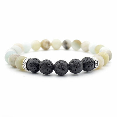 

Natural Stone Volcanic Rock Lava Yoga Adjustable Bracelet Unisex Pair Jewellery Hot Gift