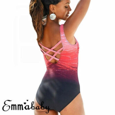 

Women Swimming Costume Padded Swimsuit Monokini Swimwear Bikini Push Up Bra