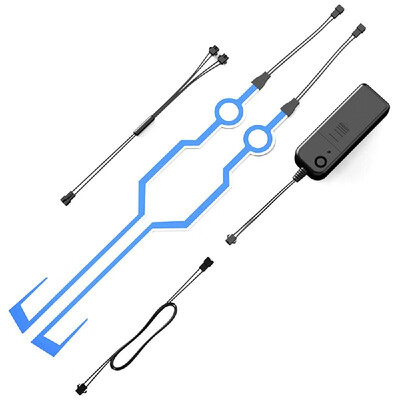 

2Pcs Helmet EL Light Strip DIY Motorcycle Helmet Safety Light Reflective Strip Modification
