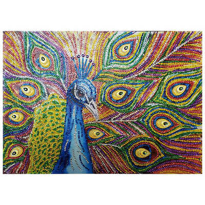 

Diamond Painting DIY Shaped Drill 5D Non-Full Diamond Painted Peacock Home Decoration For Entrance Porch Living Room