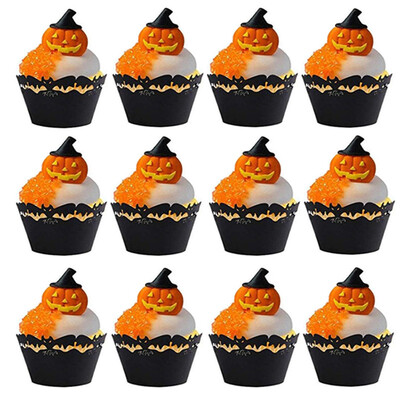 

Toponeto Halloween Party Cake Border Card Pumpkin Bat Spider Cake Decoration Card