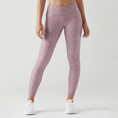 

Gobestart Women Seamless Dot Print Yoga Sports Tight Pants Hips High Waist Thread Pant