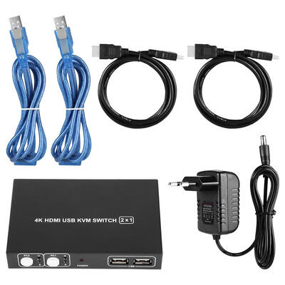 

Greensen 2 Ports HDMI KVM 2X1 Switch 4K30Hz Switcher Video Converter Adapter 100-240V EU PlugHDMI Switch HDMI Switch 4K