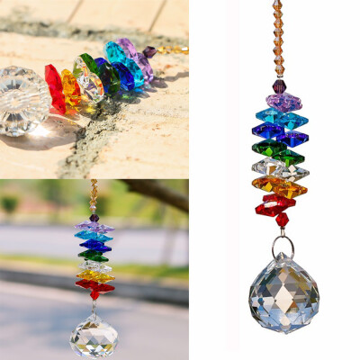 

Siaonvr 30MM Crystal Ball Pendant Accessories Colorful Octagonal Octagonal Hanging Drop