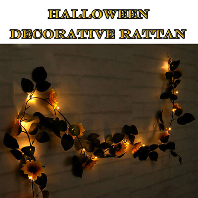 

〖Follure〗Halloween 18M LED Lighted Fall Autumn Pumpkin Maple Leaves Garland Decor