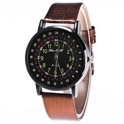 

RM Zhou Lianfa Quartz Watch Mens Leather Strap Korean Lady Student Couple Watch F3