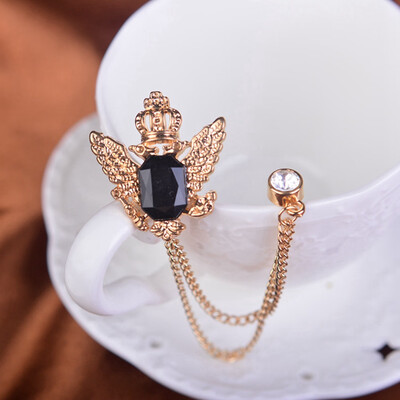 

Eagle Crown Crystal Collar Pin Brooch Pins For Men Women Jewelry Accessories Gifts
