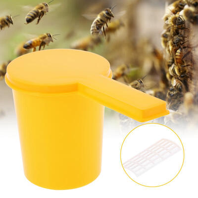 

Greensen 2pcs Beekeeping Honey Entrance Water Drinker Bee Feeder Bottle Set Bowl Tool