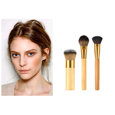 

Toponeto 3PCS Cosmetic Makeup Bamboo Brush Brushes Foundation Powder Eyeshadow Brush