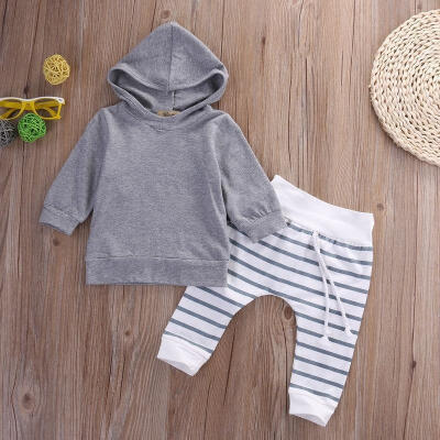 

Toddler Kids Baby Boys Clothes Hooded Shirt Tops Jacket Pants Outfits 2PCS Set