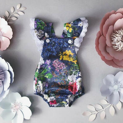 

US Toddler Baby Girl Kid Flower Lace Romper Bodysuit Jumpsuit Outfit Clothes Top