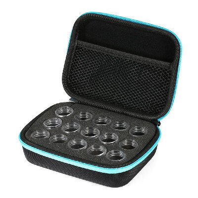 

15-Bottles Diamond Painting Box Shockproof Drop-proof Double-Zipper Closure Embroidery Rhinestones Storage Container Case--Rose Re