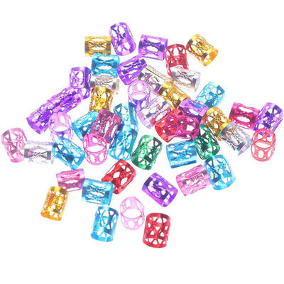

100pcsBag Colorful Hair Braiding Beads Rings Hair Styling Decoration Tools
