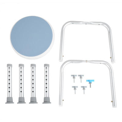 

Greensen Adjustable Round Bath Shower Stool Aluminum Alloy Swivelling Seat 360°Rotating Safety Seat
