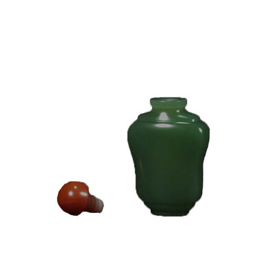 

WAN YAN SHAO HUA He Tianyu Oil Run Jasper South Red Snuff Bottle 15585