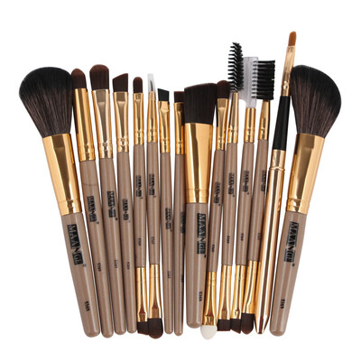 

Toponeto 15PCS Make Up Foundation Eyebrow Eyeliner Blush Cosmetic Concealer Brushes BK