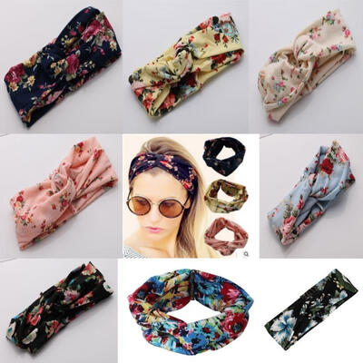 

Women Yoga Elastic Cute Bow Hairband Turban Knotted Rabbit Hair Band Headband