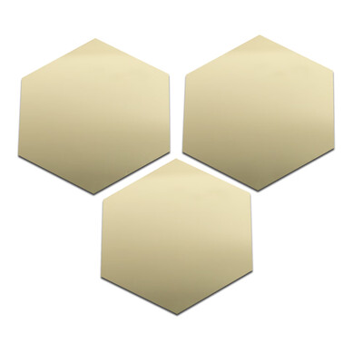 

12pcs Shiny Crystal Hexagon Wall Stickers Home Decoration