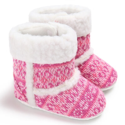 

2017 Winter Newborn Baby Girl Warm Soft Bottom Baby Winter Shoes Non Slip Winter Boots Baby Snow Boot Christmas Gifts