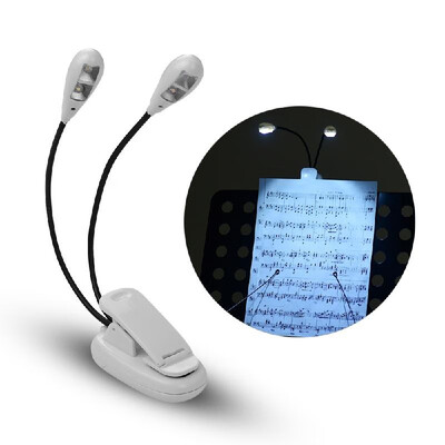 

Dual Arms Music Stand Light LED Clip On Reading Lights Eye Protecting Lamp for Playing Piano Guitar Erhu Violin Musical Instrument
