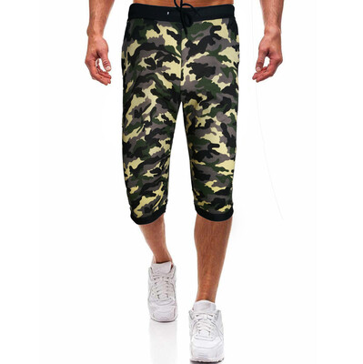 

Gobestart Summer Mid-rise Mens Loose Casual CamouflageTtie Pants