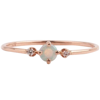 

Micro Simple Opal Rings For Women Thin Wedding Engagement Finger Rings Female Charms Jewelry Anillo Hombre