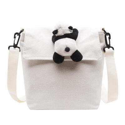 

Canvas Bags Cute Panda Shoulder Packs Women Men Crossbody Messenger Bag